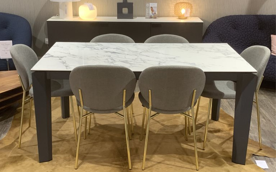Calligaris Delta & Ines 160cm Extending
 Table & 6 Chairs
Was £4,860 Now £2,999